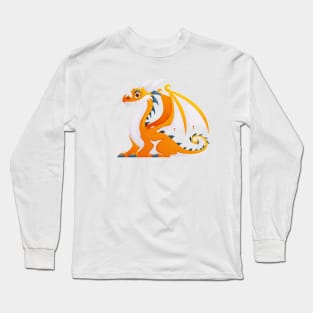 Majestic Yellow Dragon with Enormous Wings Long Sleeve T-Shirt